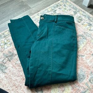 Loft Green Skinny Ankle Pants